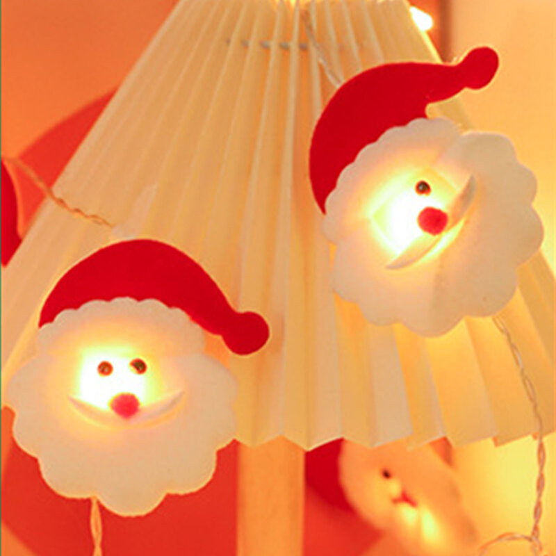 Kerstman Santa Lichtslingers Vol Warme Sfeer Gevoel Lichtslingers Voor Kerstboom Decoratie