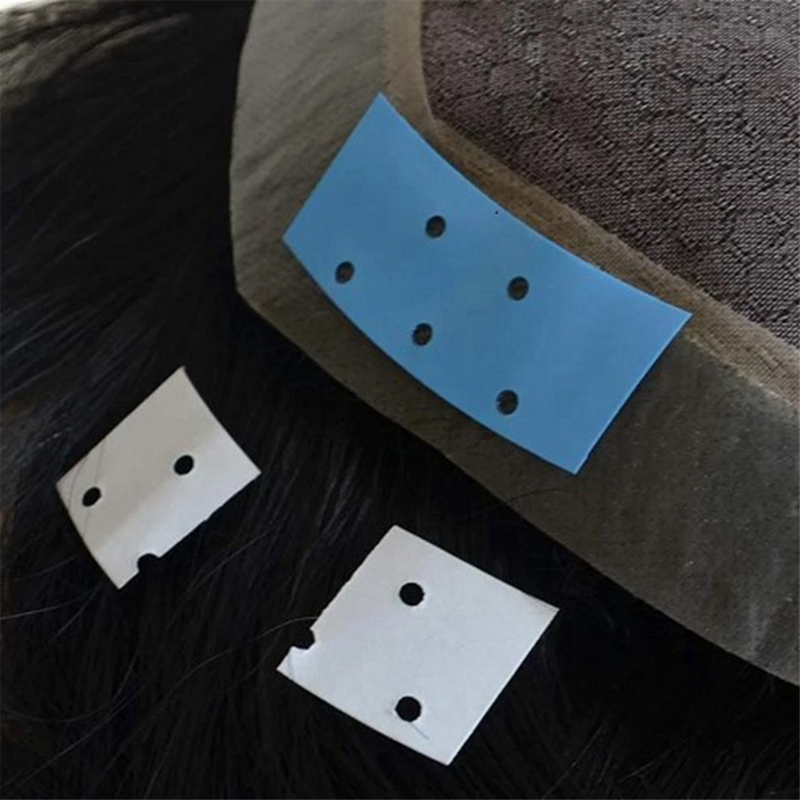Strisce di nastro per parrucca da 36 pezzi nastro per parrucca biadesivo impermeabile per parrucca in pizzo nastro adesivo blu per parrucche parrucche per l'estensione dei capelli