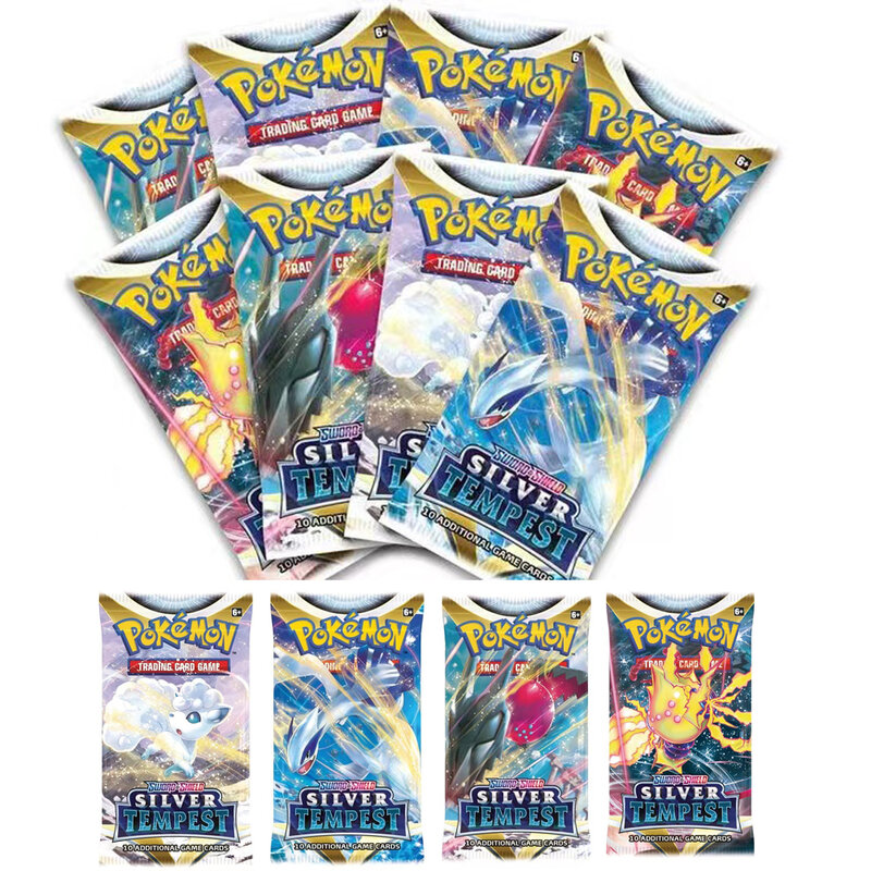 Pokémon Collectible Trading Card Game para Crianças, TCG, Hidden Fates, Scarlet Violet Booster, Inglês, Francês, Espanha, 40pcs