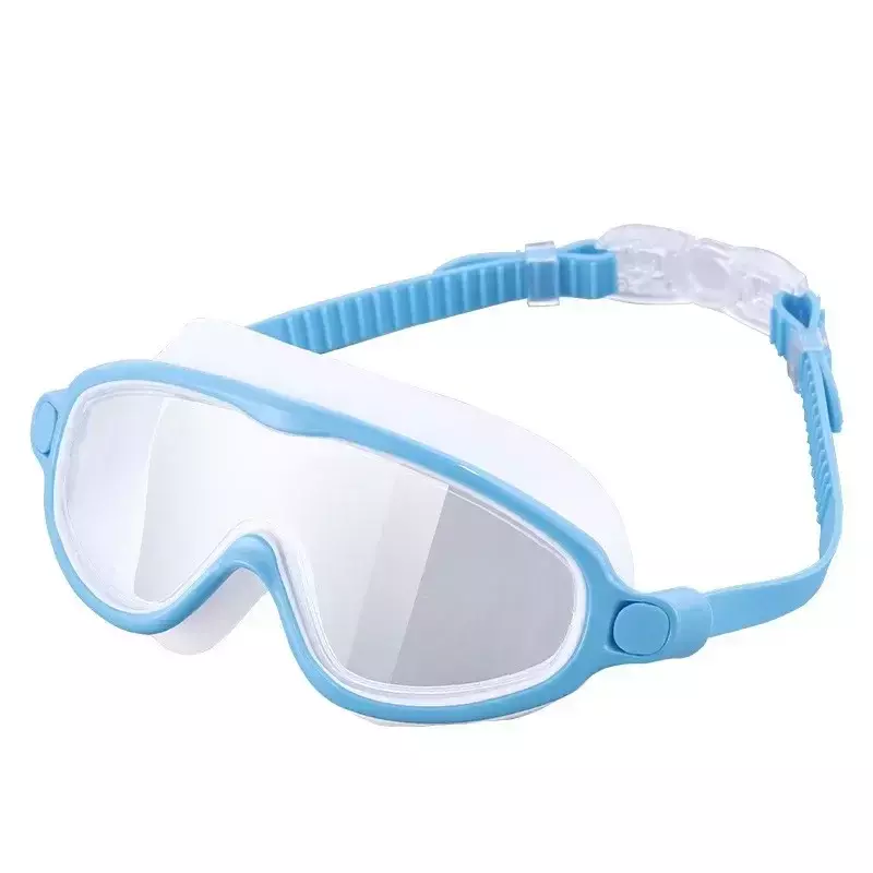 Óculos de silicone macio à prova d'água para homens e mulheres, armação grande, óculos de natação profissional anti-nevoeiro, óculos UV