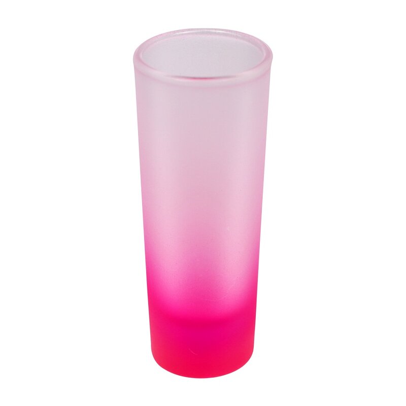 แก้วมักแบบระเหิด144ชิ้นขนาด3ออนซ์ (90มล.) แก้วมีสีแก้วช็อตฝ้าแก้วก้นไล่เฉดสีหลากสี