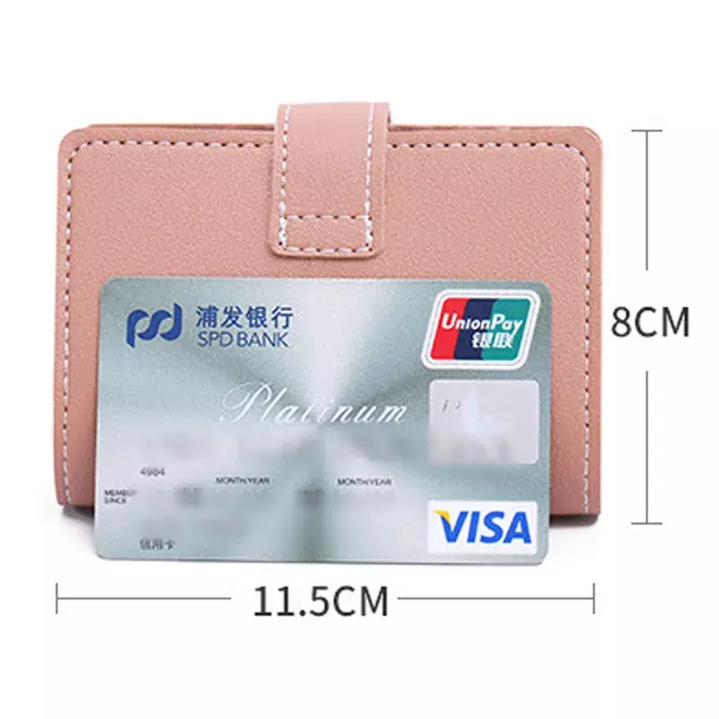 Tarjetero antirrobo de piel sintética para hombre y mujer, cartera delgada con 26 tarjetas de crédito, a la moda, con bolsillo, novedad