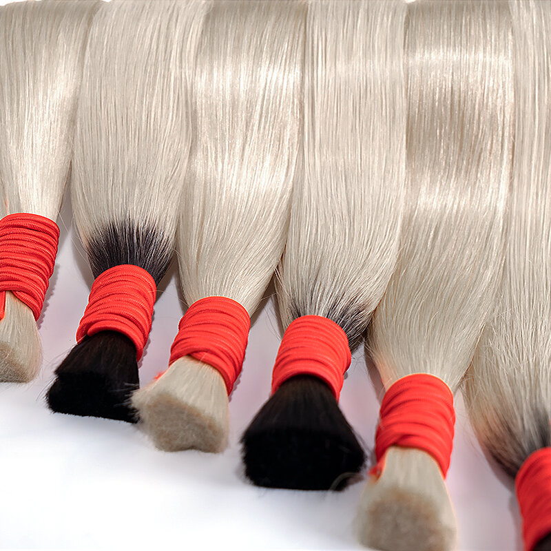 女性のための処理されたまっすぐな人間の髪の毛,編組,ヘア織り,無横糸,バージン,未処理,バルク,オリジナル,613