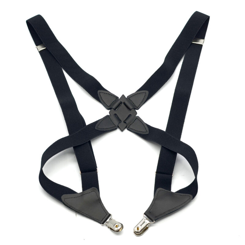 Bretelle da uomo bretelle regolabili a forma di X cinturino elastico Clip laterale Crossover adulto bretella pantaloni accessori di abbigliamento