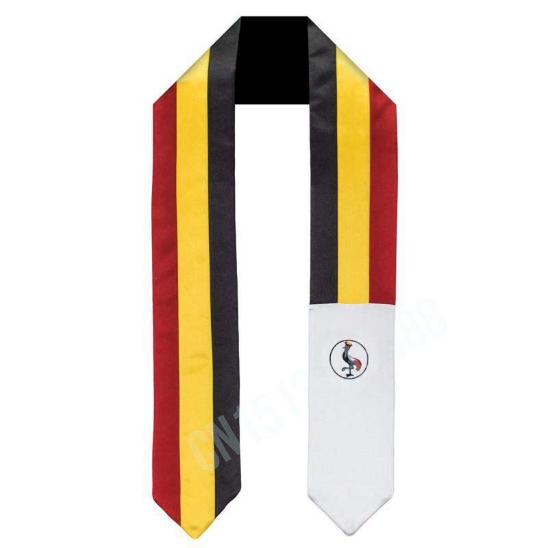 Flaga ugandy szalik Top Print Graduation Sash Stole międzynarodowe studia za granicą dorosłych Unisex dodatki na imprezę