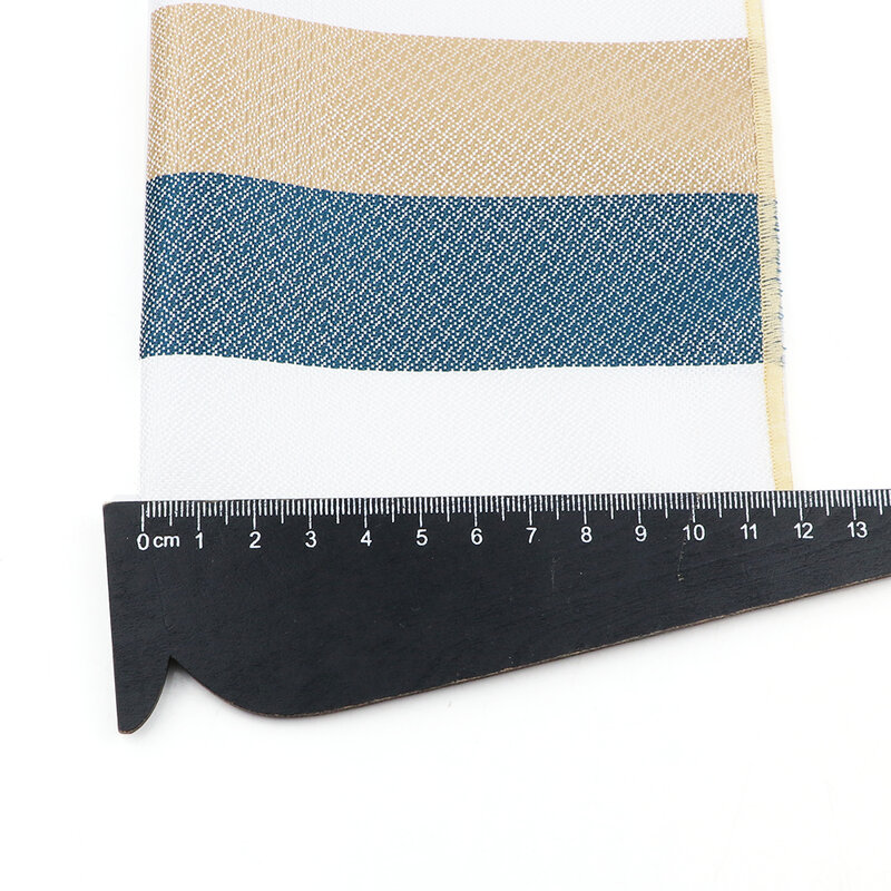 Herren elegant Polyester Tasche quadratisch Taschentuch braun gestreift Hankerchief Party tägliche Kleidung Anzüge Krawatte in Accessoires Geschenke