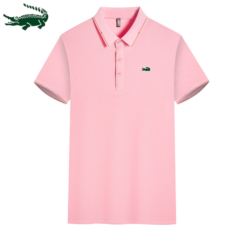Рубашка-поло мужская деловая с коротким рукавом, модная дышащая Роскошная повседневная одежда, лето 2024