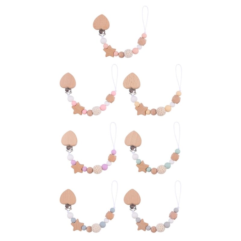 Leichte Babys beruhigendes Spielzeug Schnullerclip Anti-Drop-Silikon-Schnullerkette