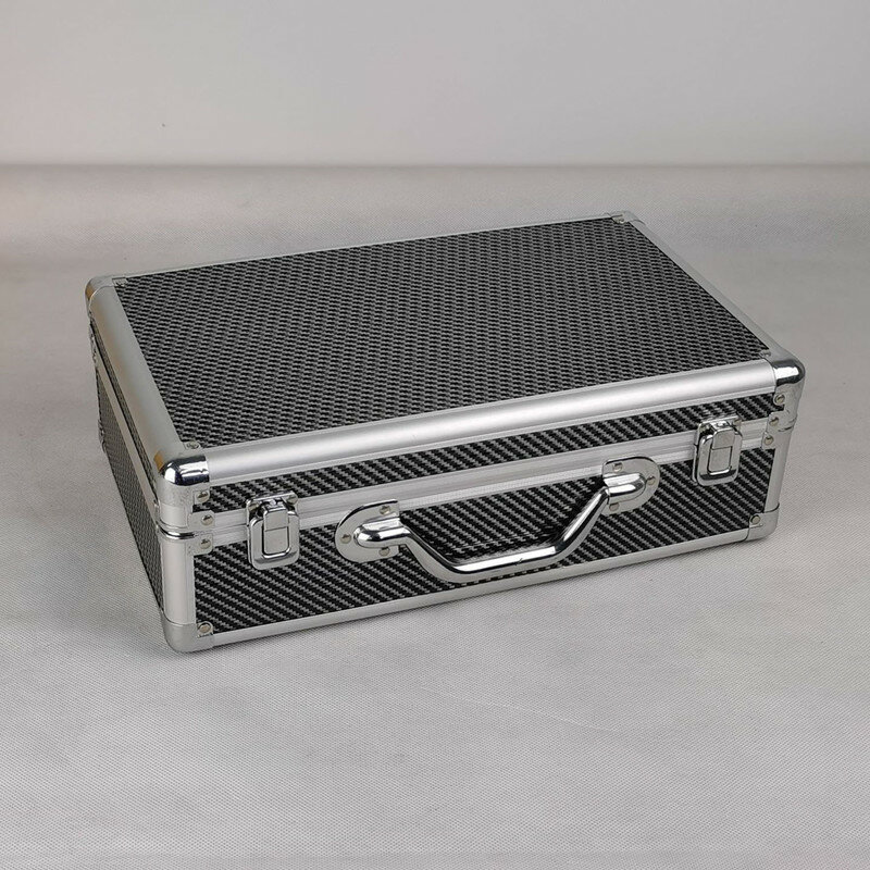 Портативный ящик для инструментов из углеродного волокна, бытовой ящик для хранения, ящик для инструментов, алюминиевый жесткий органайзер, коробки, электронный инструмент