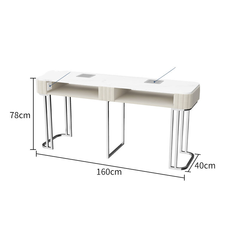 Профессиональный Стол для маникюра белые изделия из нержавеющей стали, макияж, изысканный стол, столик, стедик, мебель для салона schminkds CY50ZJ