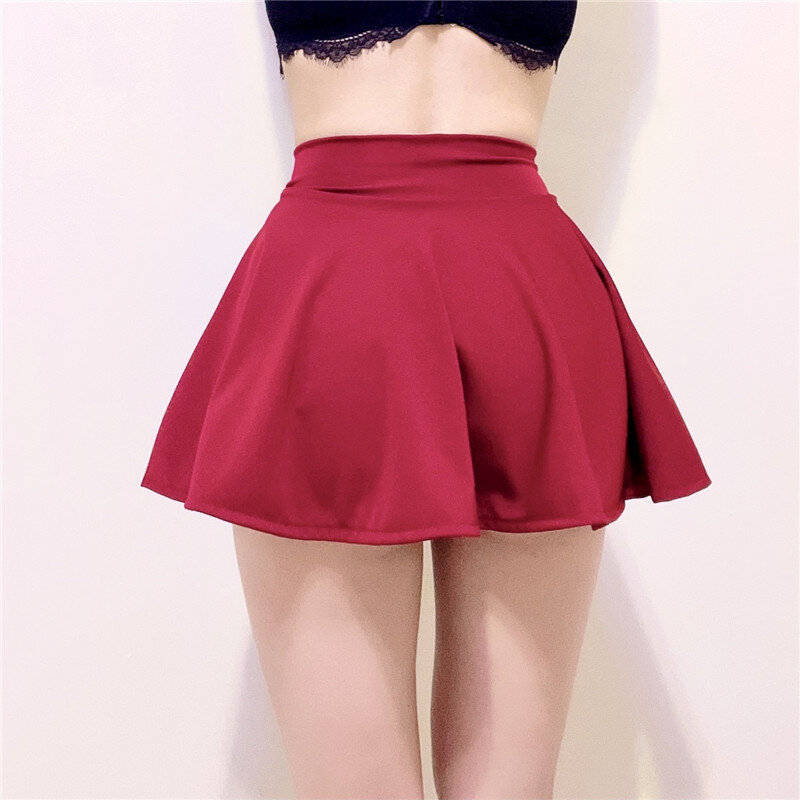 Summer Women's Style Sexy Pleated Mini Skirts Female Fashion Korean Preppy Style A-line Vintage High Waist Skirt Freeshipping