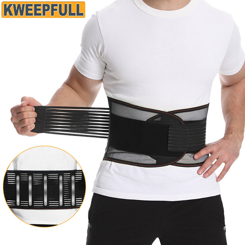 Back Brace by BraceUP for Men & Women - Breathable Waist Lumbar Lower Back Support Belt for Sciatica, Herniated Disc, Scoliosis