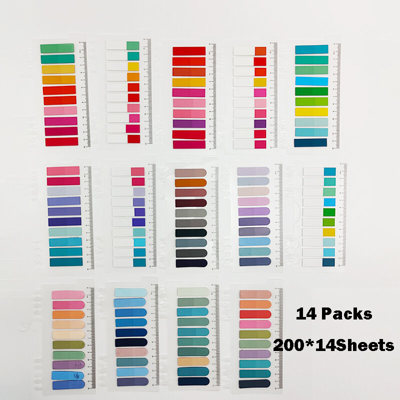 KindFuny-12 paquetes de notas adhesivas de Color caramelo, pegatina de pasta colorida, etiqueta de almohadilla de notas, marcador de bricolaje, banderas de índice, tira de pestañas, novedad