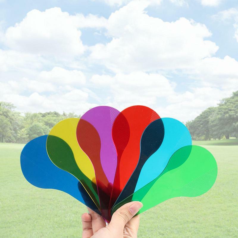 Pás coloridas cor transparente para crianças, Placa de filtro, Pintura Educacional Precoce, Ciência Cor Cognição
