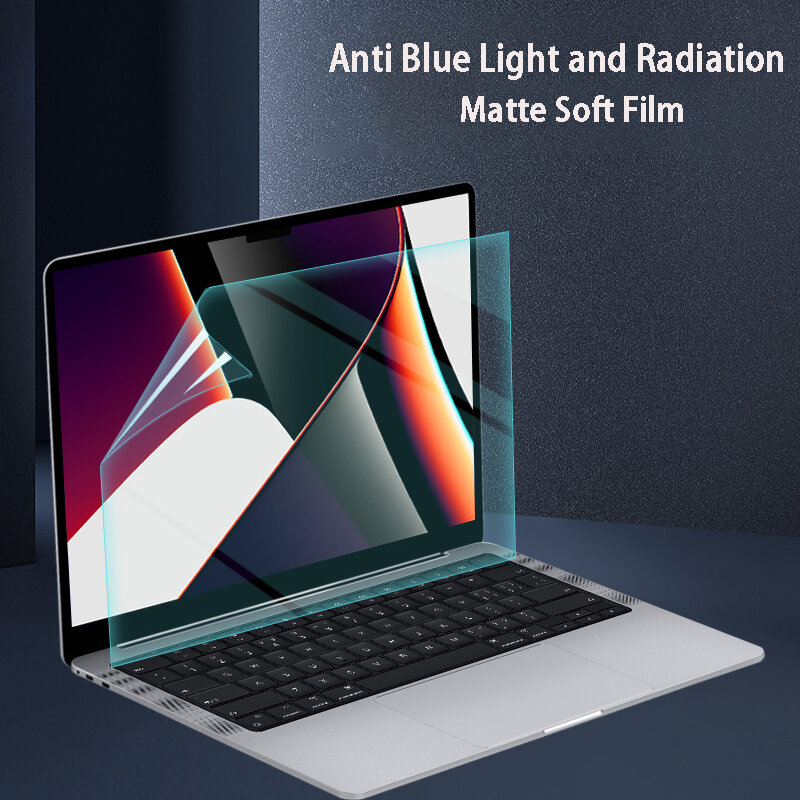 Pelindung layar pelindung mata untuk Macbook Pro 15 Model A1990 A1707 A1398 A1286 penjaga anti-cahaya biru Matte lapisan lunak hewan peliharaan