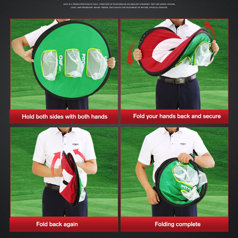 PGM Red de práctica de Golf de nailon, Red de corte de 3 bolas y 4 lados, jaula de bolas de corte de 3 agujeros, se puede usar en interiores y exteriores, LXW021
