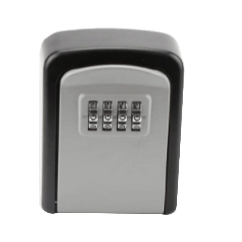 صندوق أمان بمفتاح من سبائك الزنك مثبت على الحائط ، مقاوم للماء ، تركيبة من 4 أرقام ، قفل تخزين ، داخلي وخارجي