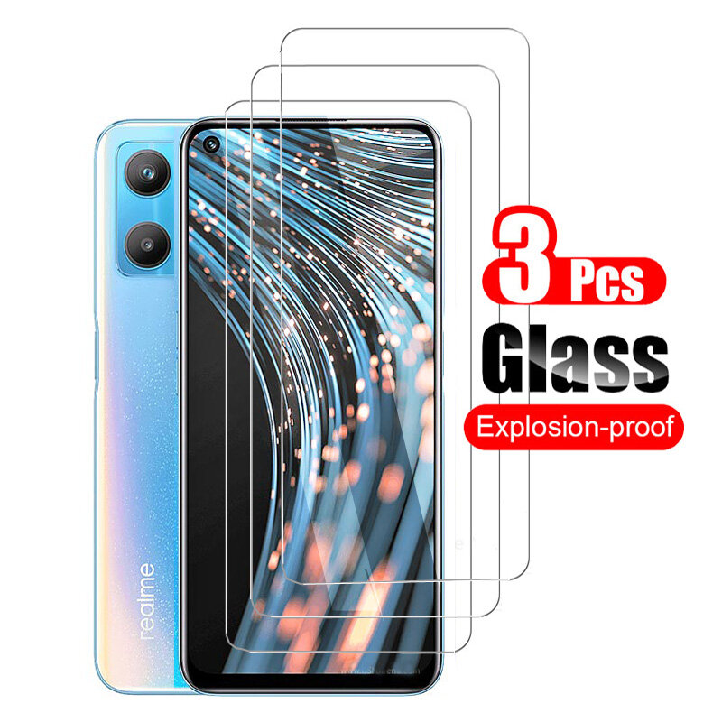 Protector de pantalla de vidrio templado para Oppo, película protectora endurecida, transparente, 10H, para Realme, V25, V15, V13, V11, V11s, V5, 5G, V3, 3 piezas