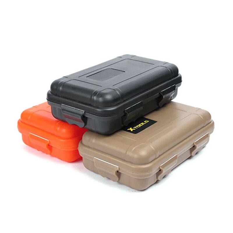 Caja de Herramientas hermética pequeña de plástico impermeable, accesorios de almacenamiento para viajes al aire libre, Camping y pesca, 135x80x40mm, 1 unidad