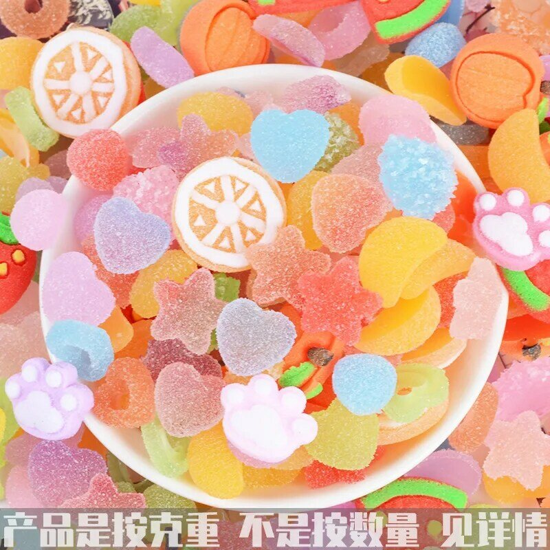 30g Resin DIY Craft Gummy Candy Jewelry Making Material Flat Back Cabochon Handmade Decoration Hair Ornament Supply Acrylic