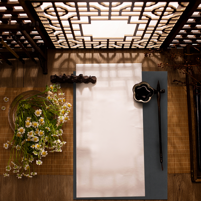 중국 서예 테이블 매트, Xuan 종이 그림 책상 패드, 전통 그림 연습, 검정