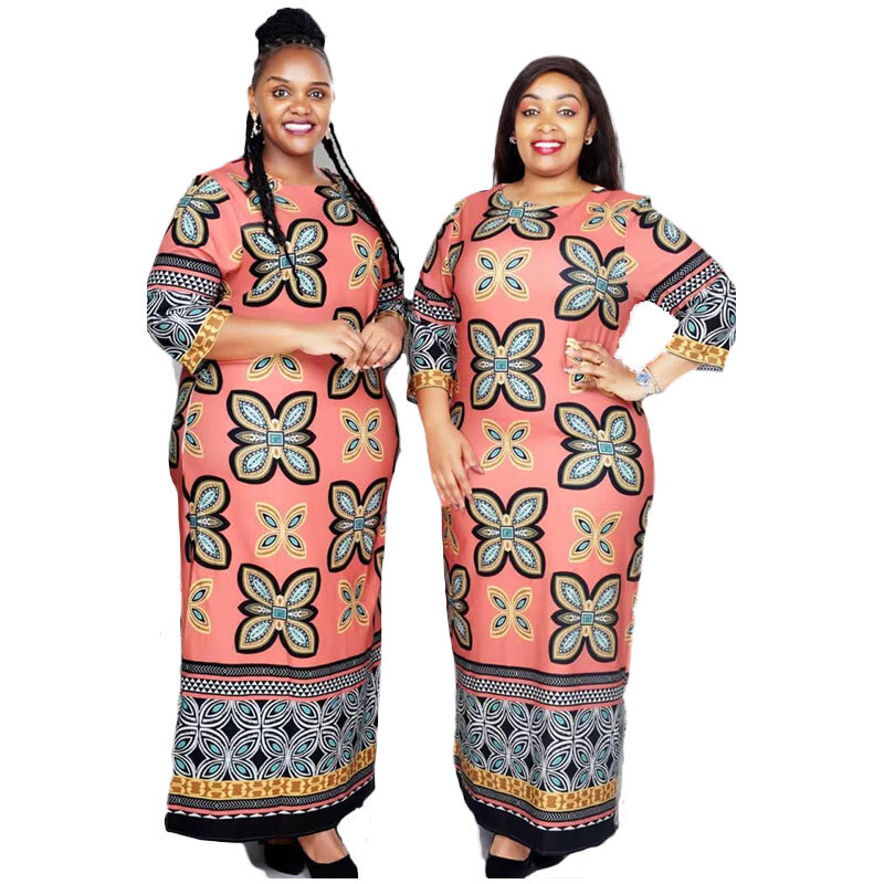 2023 Afrikaanse Trouwfeestjurken Voor Vrouwen Dashiki Lange Maxi Jurk Zomer Herfst Jurk Dames Traditionele Afrika Kleding