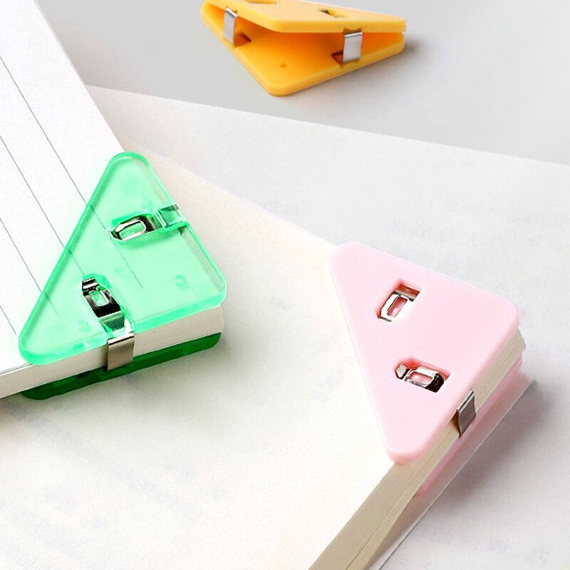 Mini Color Corner Clips Set Transparent & Solid Colorful Page Holder Paper Clip Clamp File Index Photo For Office School