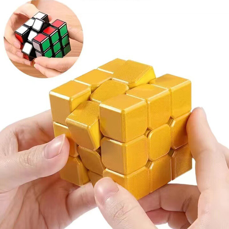 3X3 Paduan Dekompresi Kubus Ajaib Logam Kecepatan Tak Terbatas Permainan Kubus Teka-teki Cubo Magico Mainan Gelisah Antistress Mainan Anak-anak Mainan Edukatif