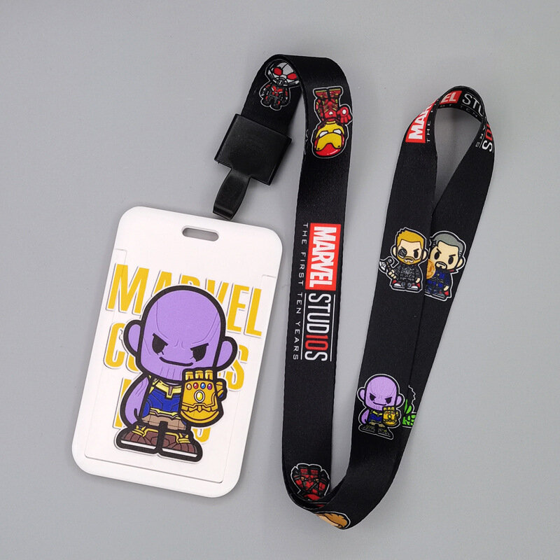 Marvel Characters ABS Card Holder Student Movie Peripheral Super Hero Pattern Card Holder Campus Card Storage Lanyard Card Case