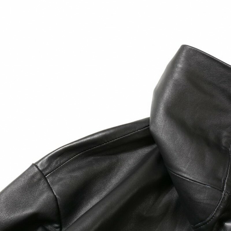 여성용 루즈핏 정품 가죽 봄버 재킷, 캐주얼 후드 아우터 코트, 스트리트웨어 양가죽 재킷, 2023 용수철 가을 신상