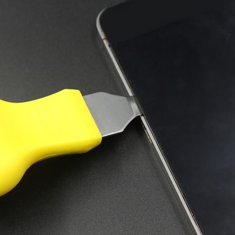 Professional Stainless Steel Spudger Pry Repair Opening Tool with Yellow Handle Portable Metal Spudger Hand Repair DropShipping
