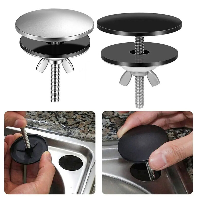 1pcs Stainless Steel Metal Sink Hole Cover 2.3*2in Zinc Alloy Kitchen Faucet Hole Cover Tap Hole Plug Kitchen Parts