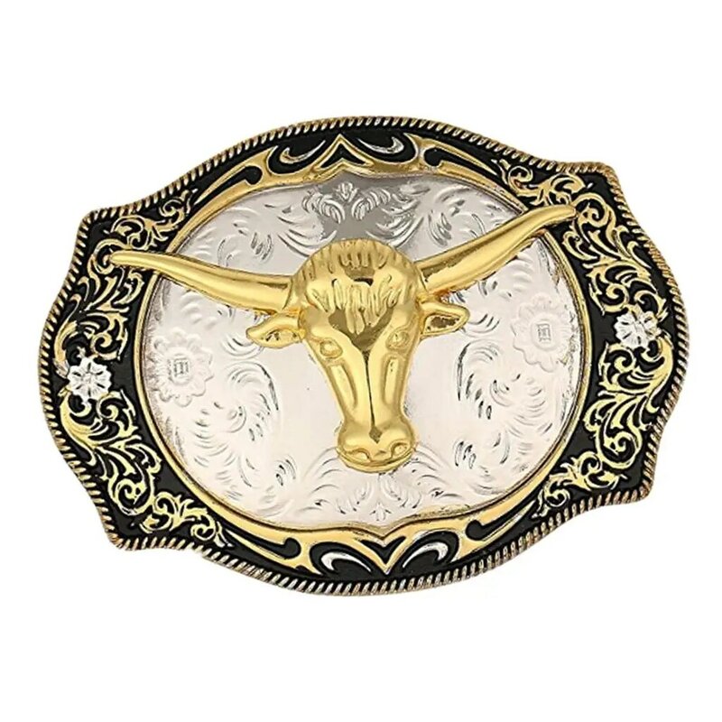 Vintage Decorative Belt Buckle, Western Cowboy Rodeo Belt Buckles, 4.33 X 3.34inch
