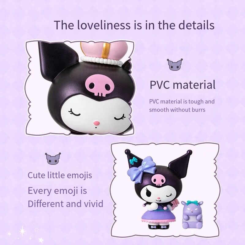 Sanrio Kuromi Blind Box Birthday Party Series Original Mystery Box Mini Figure Surprise Cute Model Fans Collection Gifts Toys