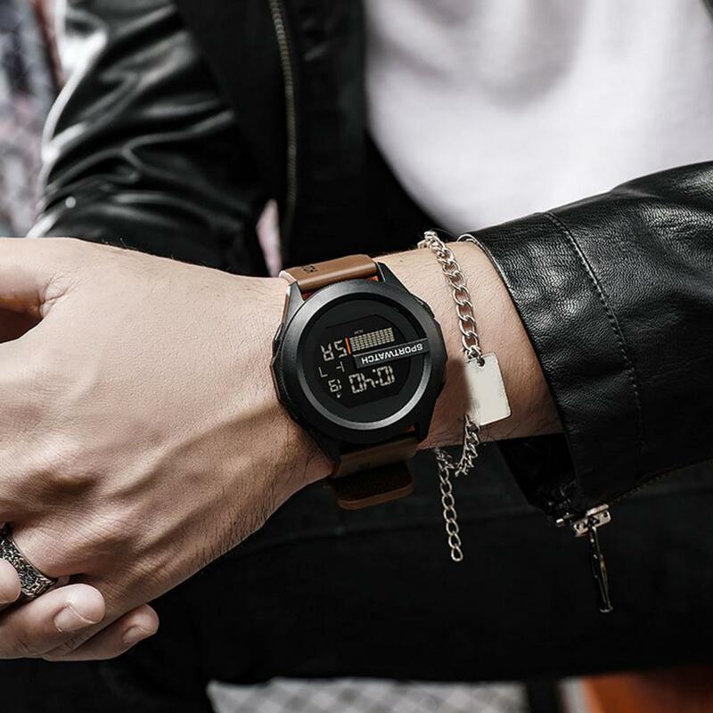 Elektroniczny zegarek LED 50m wodoodporny świecący silikon regulowany pasek męski damski zegarek sportowy Smartwatch