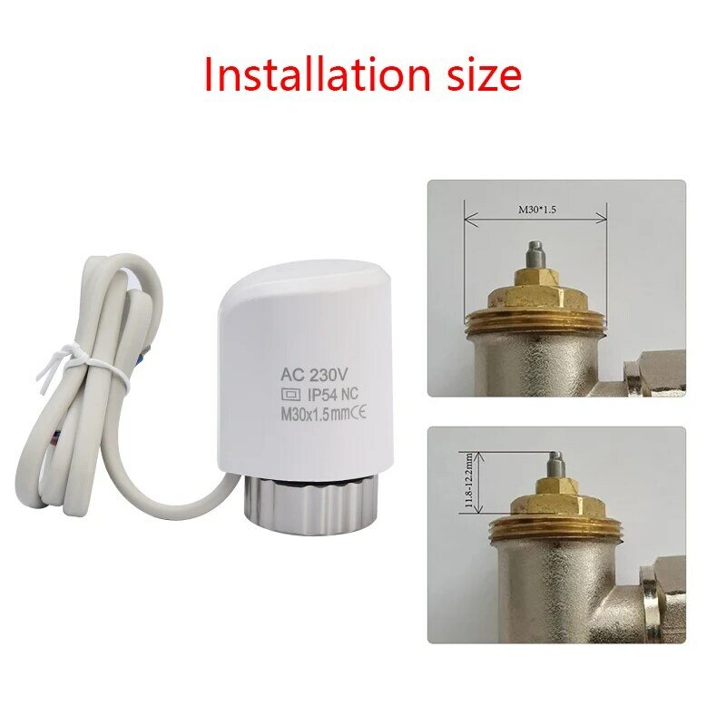 10 Pieces 230V Normally Open /  Closed Electric Thermal Actuator for Manifold Underfloor Heating Valve