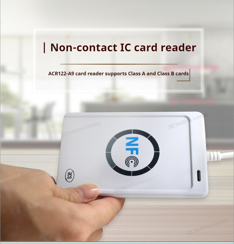 High-Performance Nfc-ACR122U-A9 Wordt Gebruikt Voor Ic/Id-Kaart/Snelle Kopie M1-kaart/Lees Lift Toegangskaart/Eigenaar Kaartdispenser