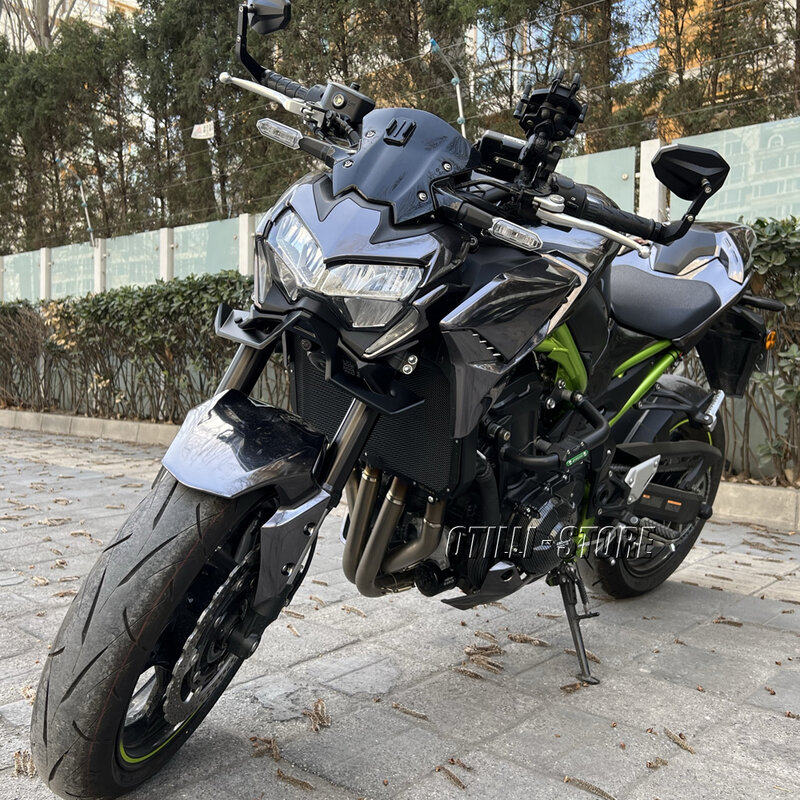 Serat karbon sepeda motor Z 900 telanjang depan Spoiler Winglet aerodinamis sayap Kit Spoiler baru untuk Kawasaki Z900 2020 2021 2022 2023