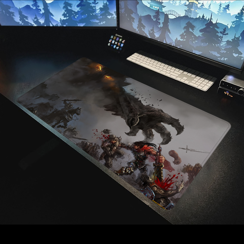 Monster Fight Mouse Pad Deskmat Gaming Accessories Mousepad Gamer Game Mats Desk Mat Mause Anime Office Pads Pc Xxl Desktop Mice
