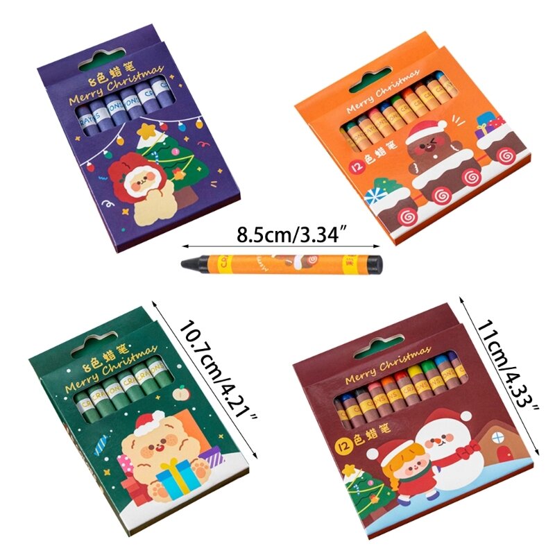 Crayon de dedo lavável para estudante, criança colorir, menino e menina presente, 8 cores, 12 cores