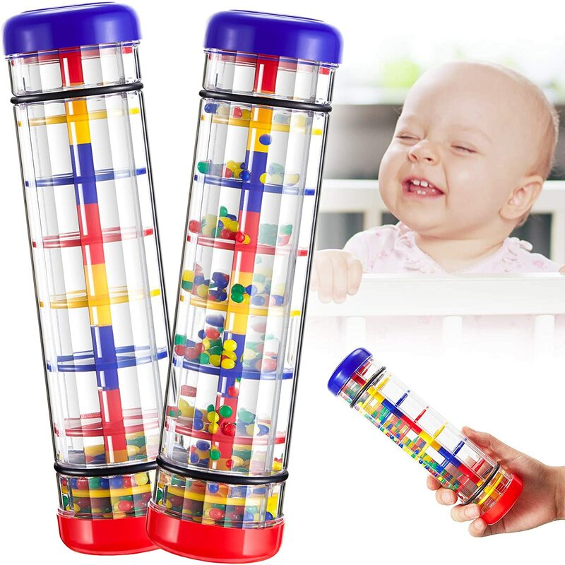 Rainmaker Rain Stick Brinquedos Musicais para Bebês, Chocalhos de Mão, Instrumento Educativo Infantil, 1 Ano, 2 Anos, 3 Anos