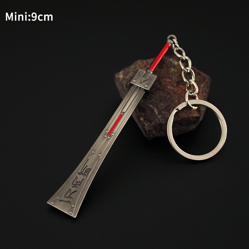 Final Fantasy Sword Keychain Gothic FF7 Game Weapon Model 1/12 Metal Alloy Defense Armor Equipment Miniature Crafts Swords Toys