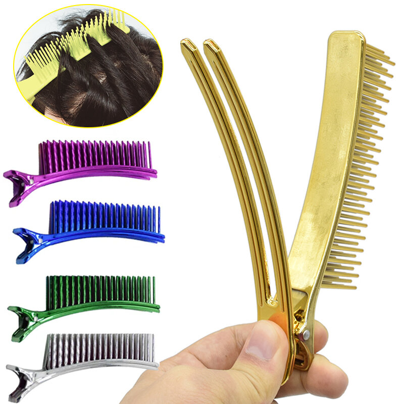 1/2 pz professionale clip di sezionamento morsetti parrucchiere Hair Grip coccodrillo parrucchiere Hair Style barbieri clip taglio