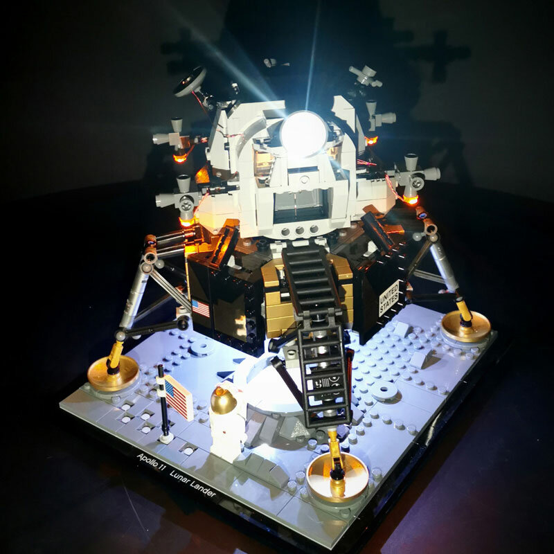Kit de luz led conjunto para 10266 apollo 11 lunar lander blocos de construção tijolos (apenas luzes) não incluindo modelos diy brinquedos acessórios
