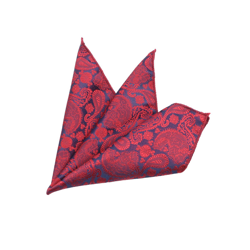Moda Pocket Square uomo Bule fazzoletto rosso stampa poliestere "ie donna e uomo Casual regalo per feste smoking papillon accessori
