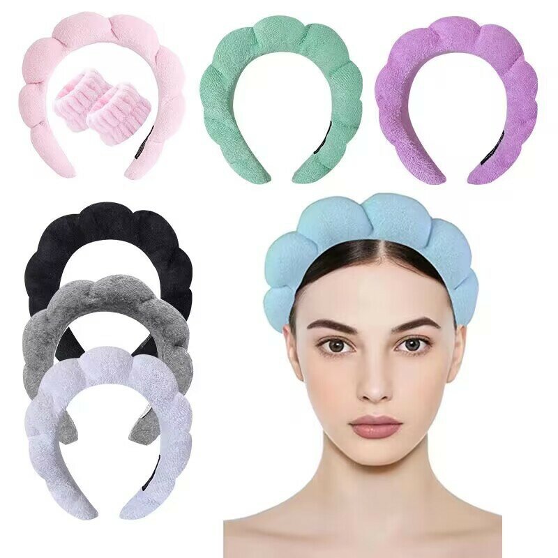 Fashion Women Hair Accessories Towel Flannelette Fabric Twist Shape Face Wash Headband Women Hair Claw Headwear