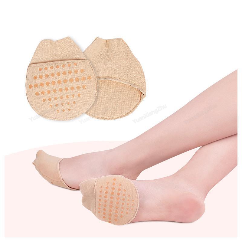 Neue Vorfuß Pads Baumwolle Einlegesohlen Komfortable Schuh Pad Schmerzen Relief Silikon Non-slip Schuh Einlegesohle für Frauen Fuß Pflege produkte