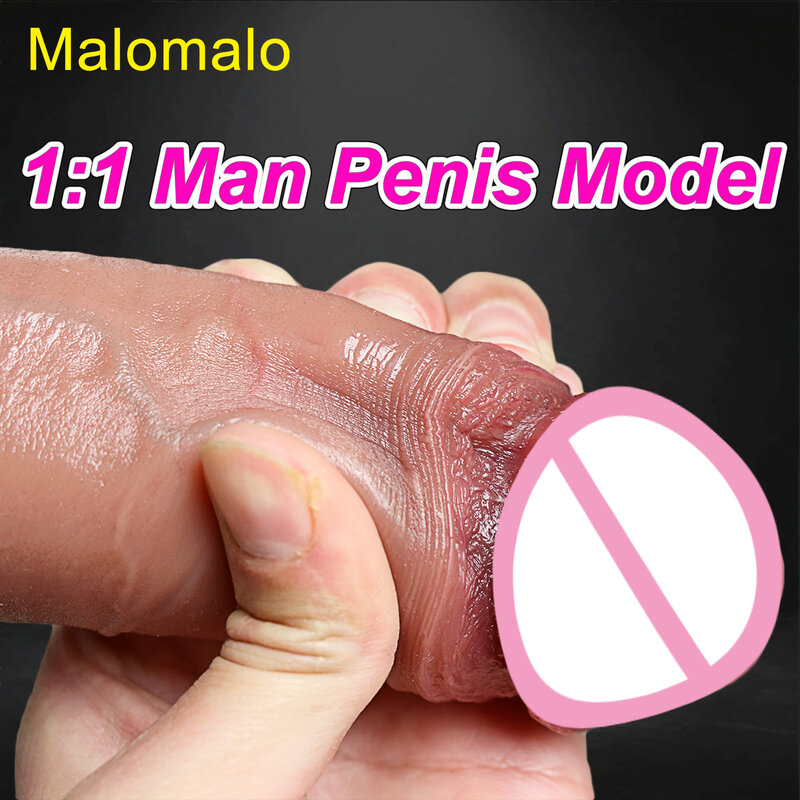 Мягкий искусственный человеческий пенис, дешевый фаллоимитатор, Двойная силиконовая присоска, толстый член, анальные секс-игрушки для мужчин, женщин, мужчин, геев, страпон, пенис