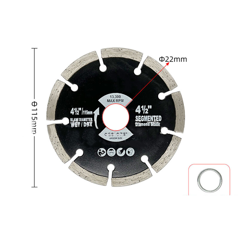 115mm Diamond Saw Blade Cutting Disc For Angle Grinder Marble Granite Porcelain Tile Ceramic Cutting Tool Saw Blade Power Tool