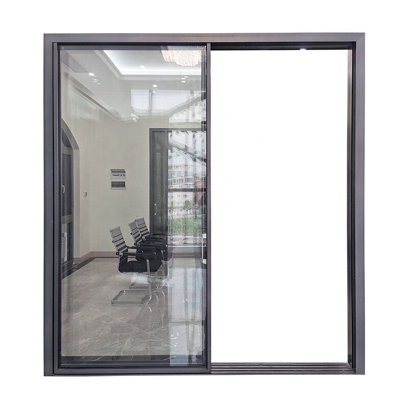 Двойная алюминиевая раздвижная стеклянная дверь